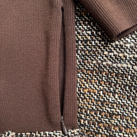 Theory Combo Brown Dress S - Picture 4 of 13